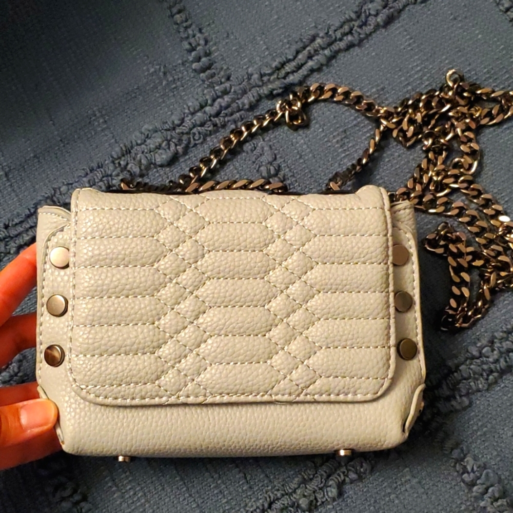 John John Baby Blue Mini Crossbody Bag – Genuine Leather NEW